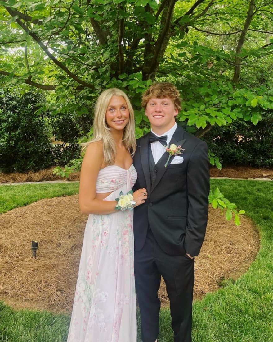 Elegant Floral Prom Dress - Image 1