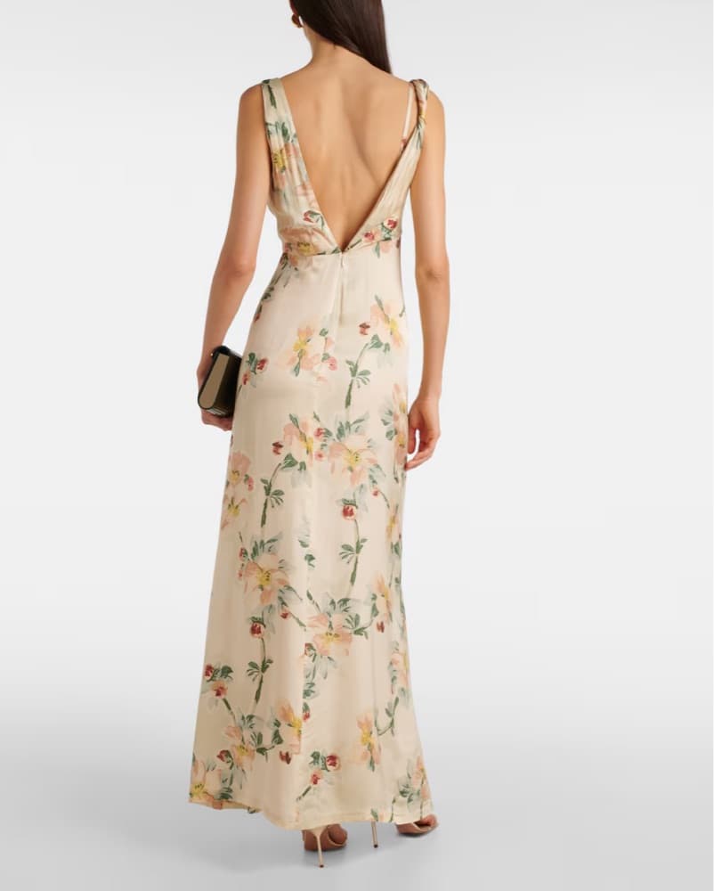 Toteme Floral Draped Maxi Dress - Image 2