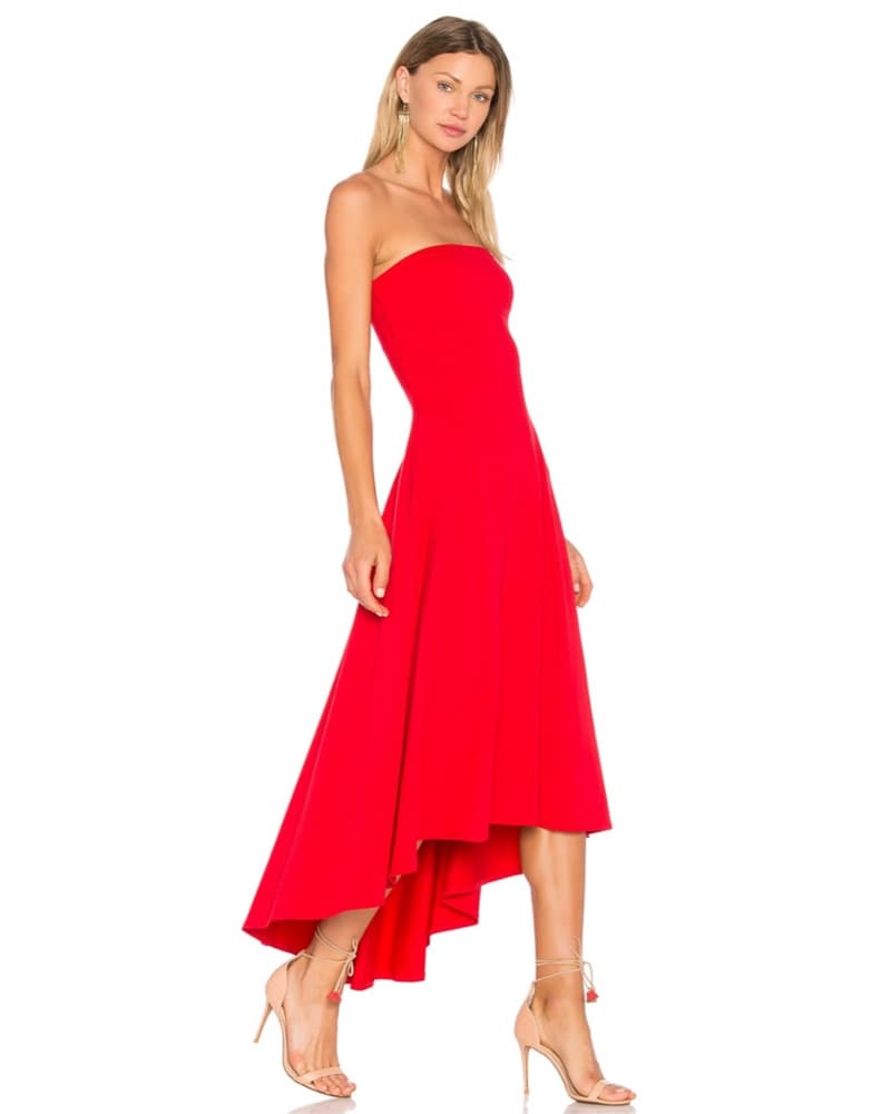 Susana Monaco Strapless High Low Dress - Image 2