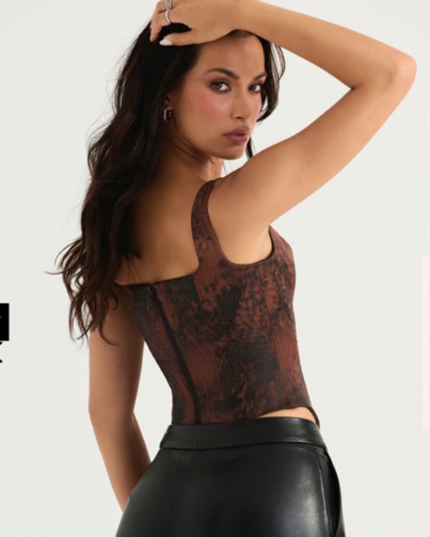 House of CB Brown Longline Corset - Image 3