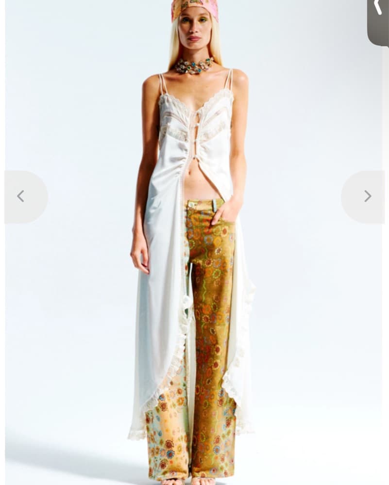  Siedres Printed Low-rise Wide Leg Pants - Image 1