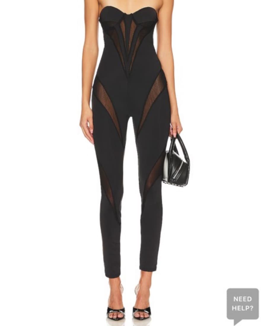 Black Corset Jumpsuit - Image 1