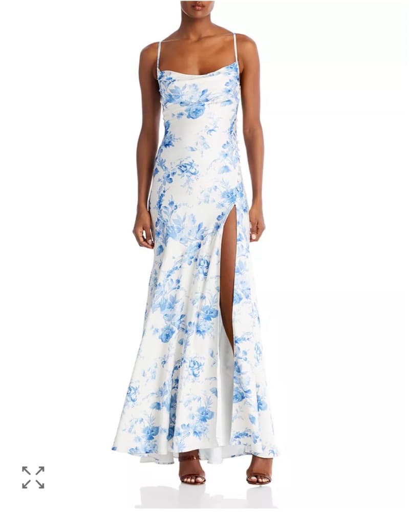 V. Chapman Isla Blue Floral Dress - Image 1