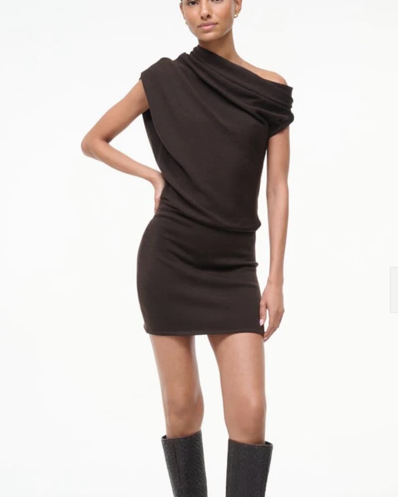 Staud Mabel Mini Dress Earth - Image 5