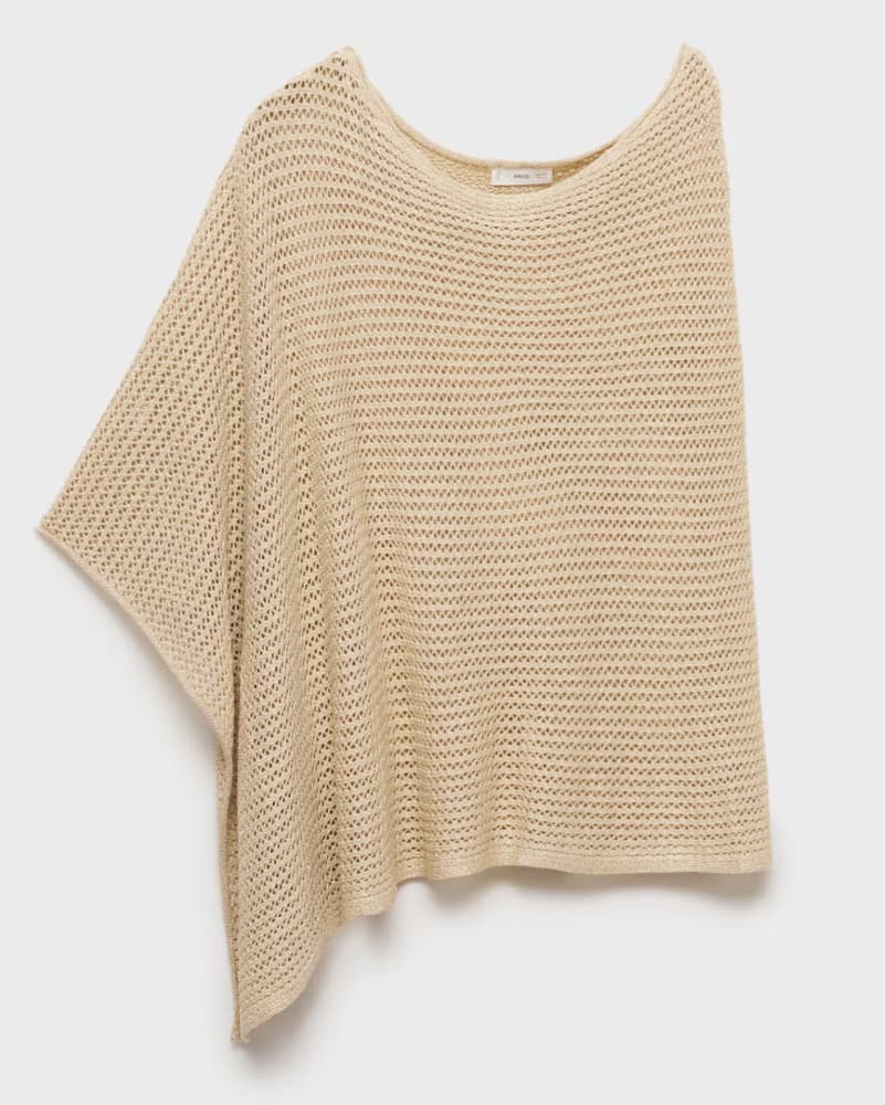 Gold Knit Poncho / Cape - Image 3