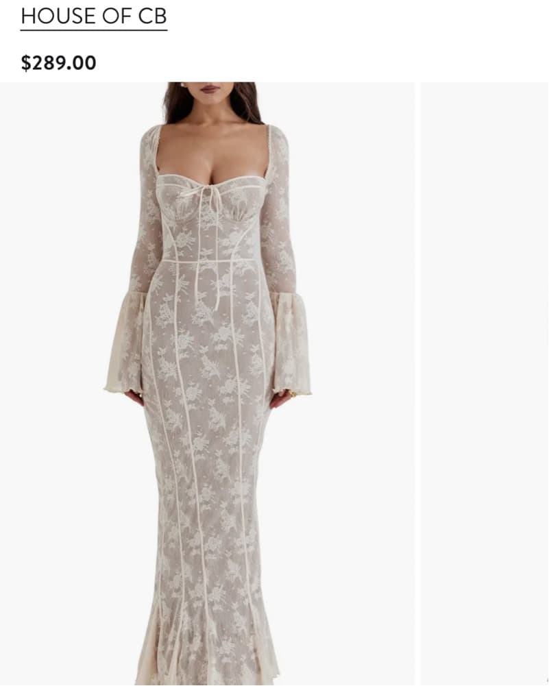 Delilah Floral Long Sleeve Lace Dress - Image 3