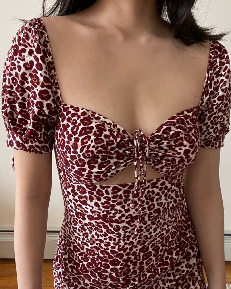 Flirty Leopard Print Mini Dress - Image 2