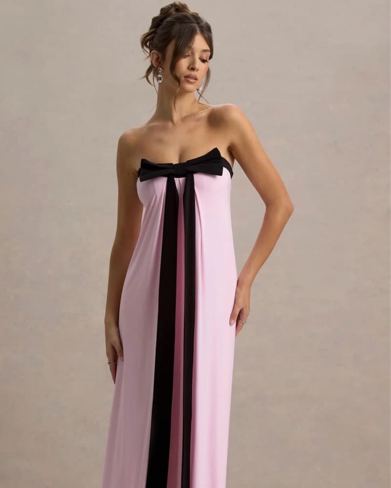 Long Pink Formal Dress - Image 3