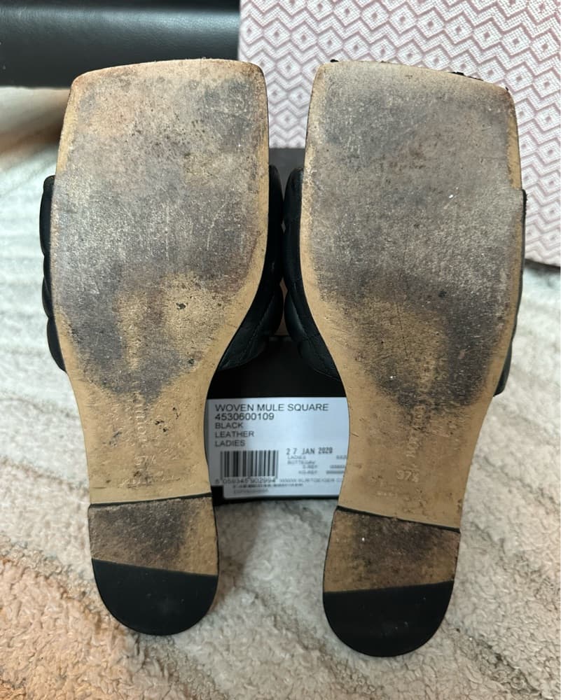 Bottega Veneta Leather Slide Sandals - Image 5