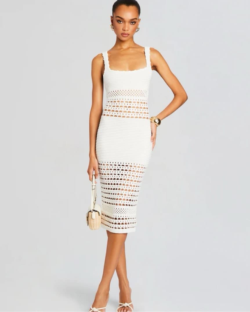 Retrofete AVRIL KNIT CROCHET Dress - Image 5