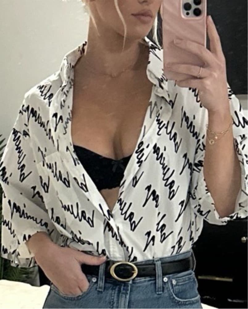 Balenciaga Printed Wrap Top - Image 2