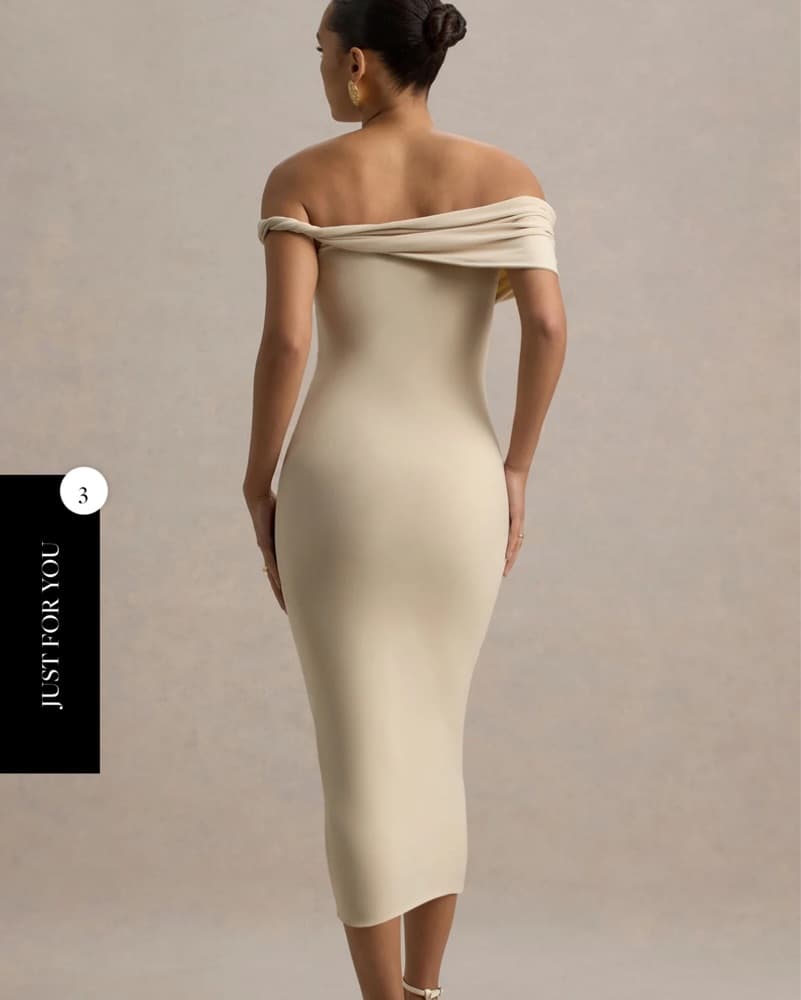 Club London Off-the-Shoulder Midi Dress - Image 2
