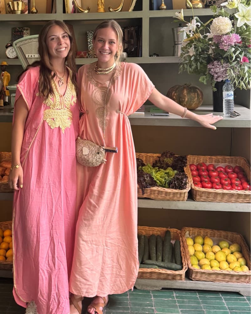 Moroccan Pastel Coral Traditional Dress - Image 2