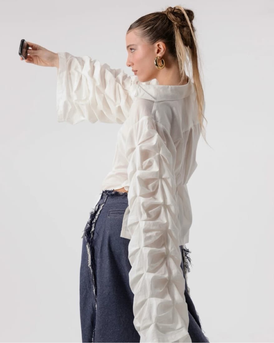 Claudya Architectural Sleeve Blouse  - Image 1
