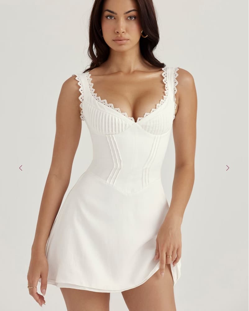 House Of CB Tilly White Mini Dress - Image 5