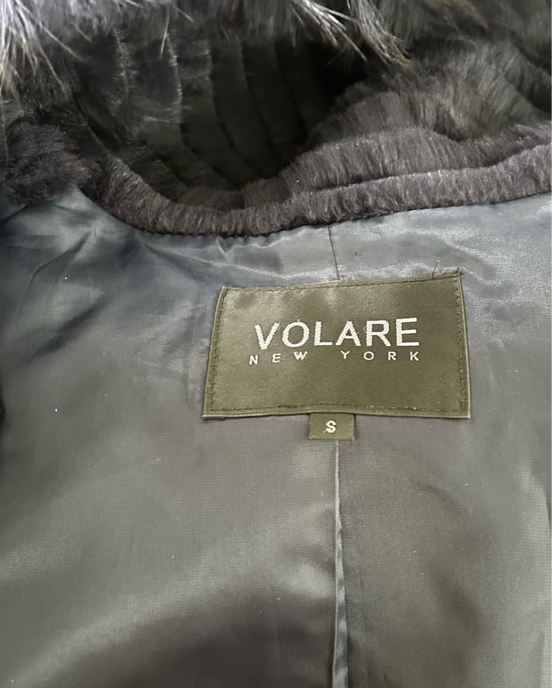 100% BLUE RABBIT FUR COAT - Image 5