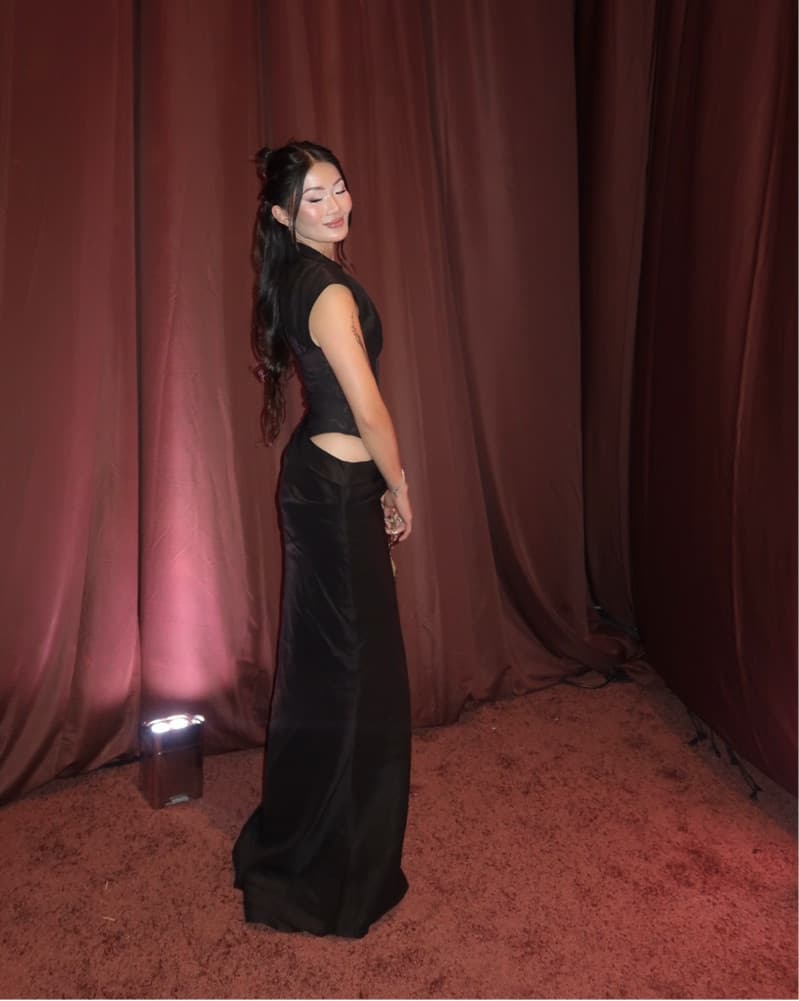 Black Tie Corset Dress  - Image 2