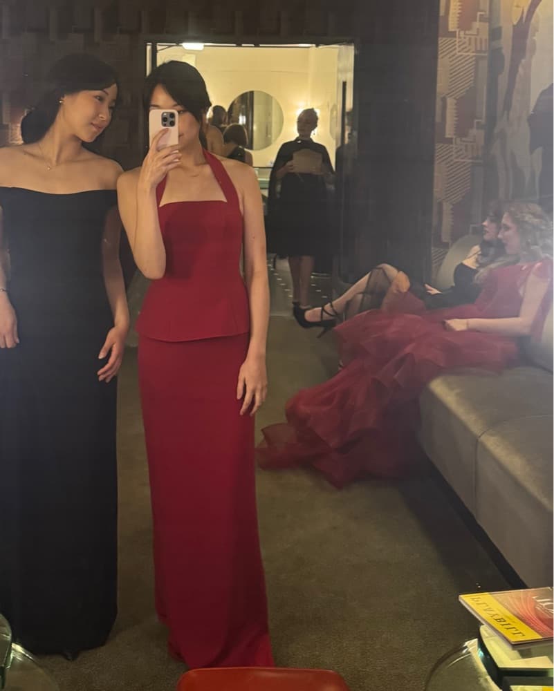 Red Meshki Halter Maxi Dress - Image 3