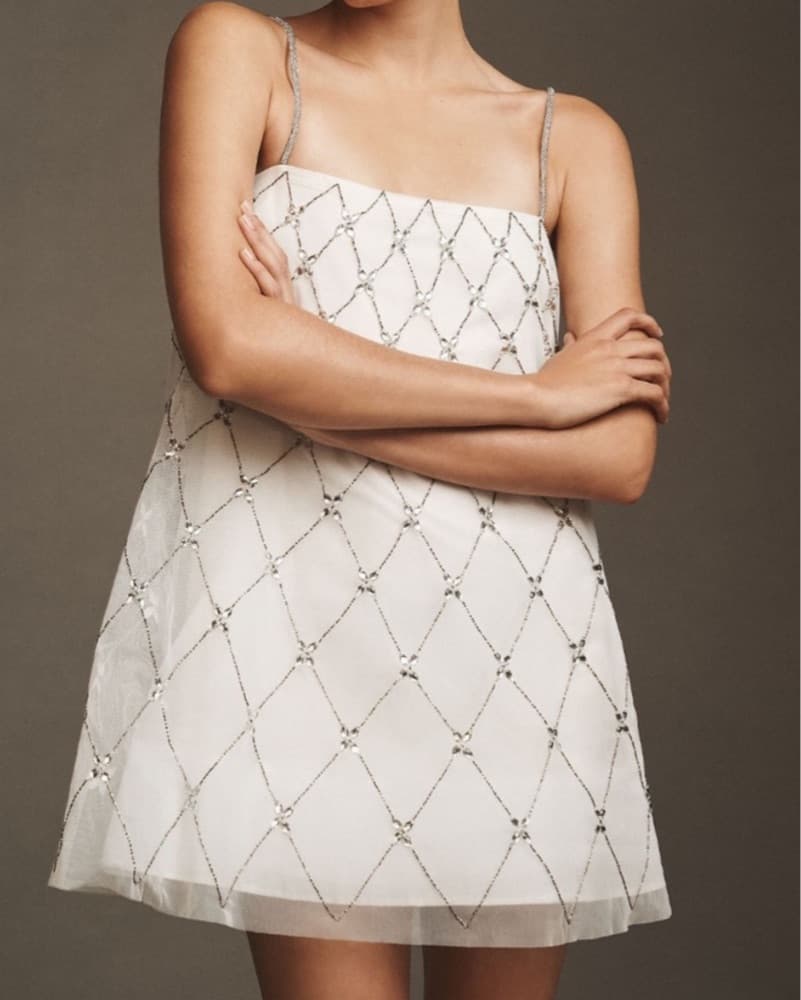 Anthropologie Rhinestone Mini Dress - Image 2