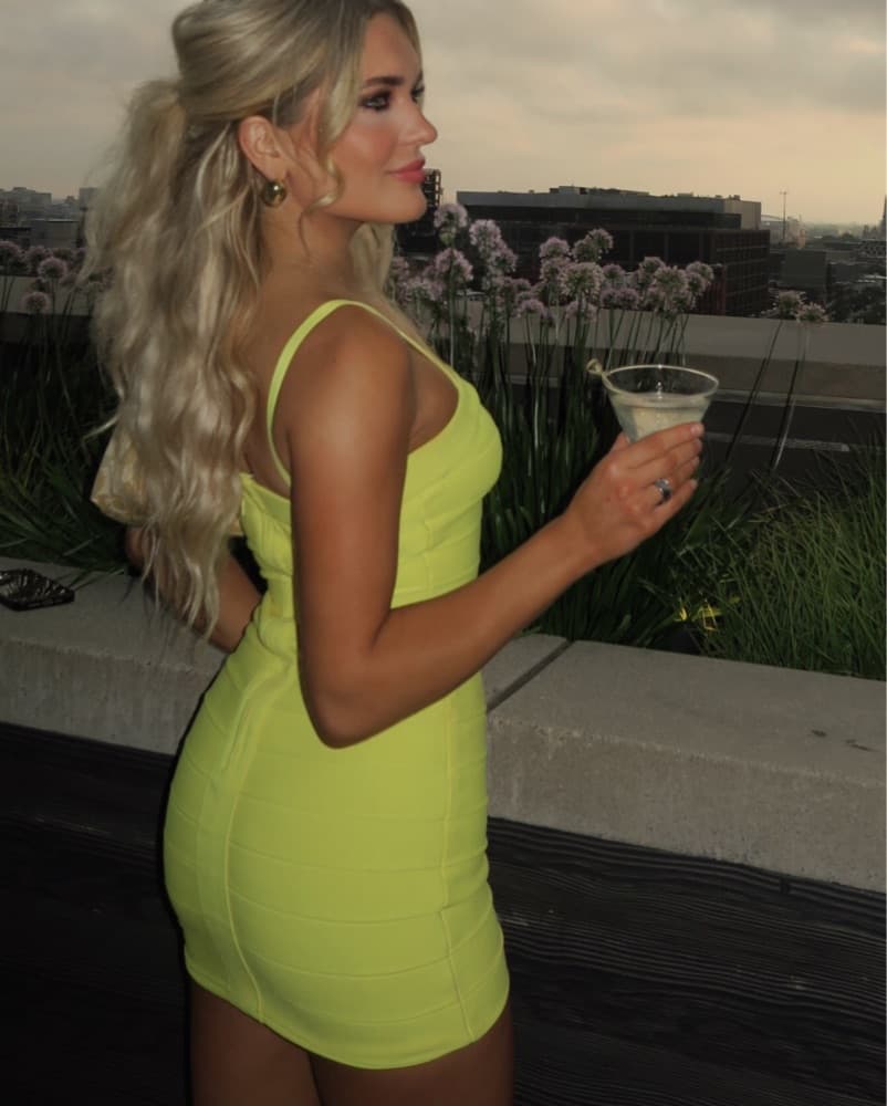 Herve Leger Bandage Dress In Yellow - Image 1