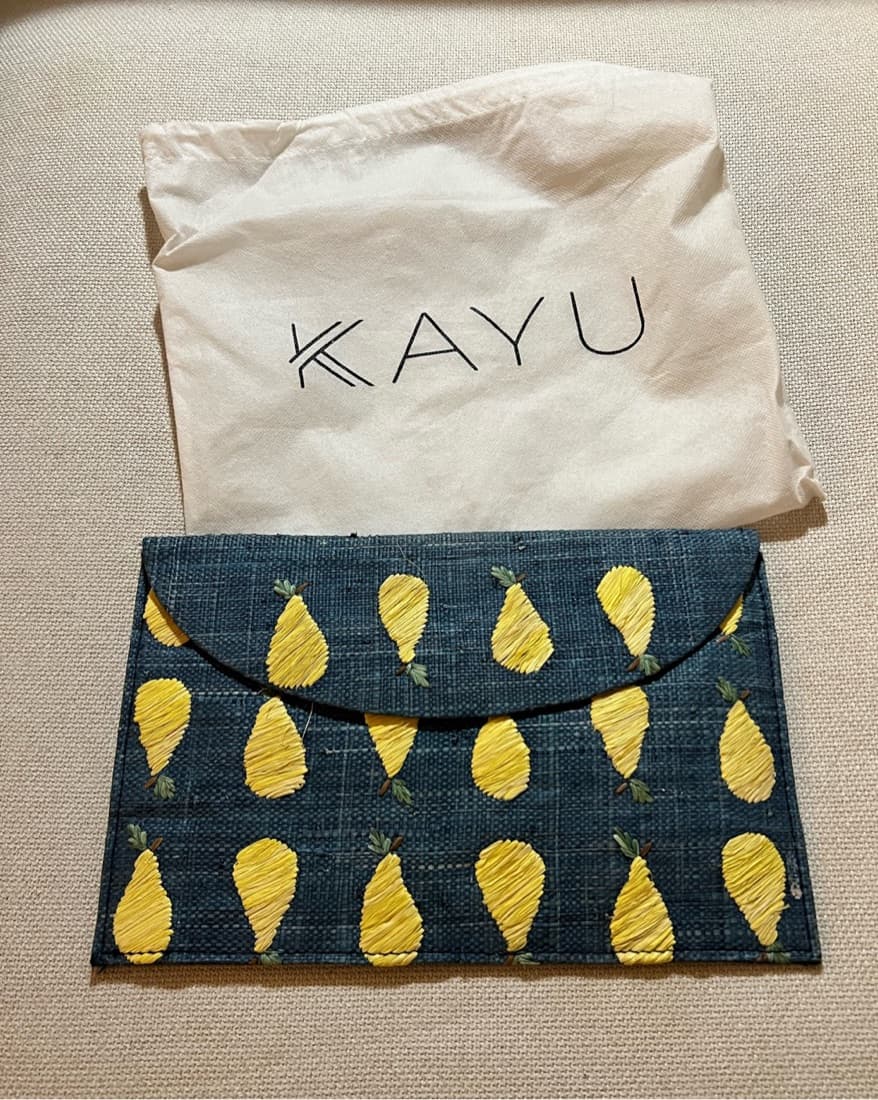 Chic Pear Embroidered Clutch - Image 1
