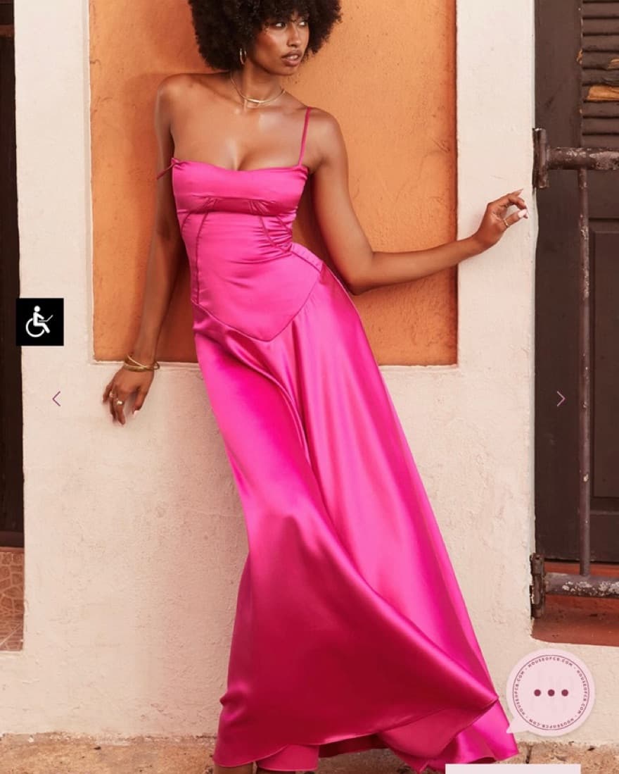 House Of CB Anabella Fuchsia Maxi Dress - Image 4