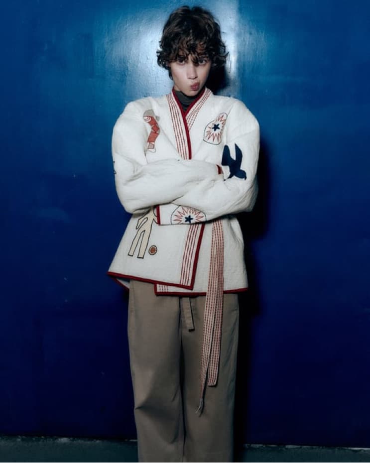 Embroidered Quilted Kimono - Image 3