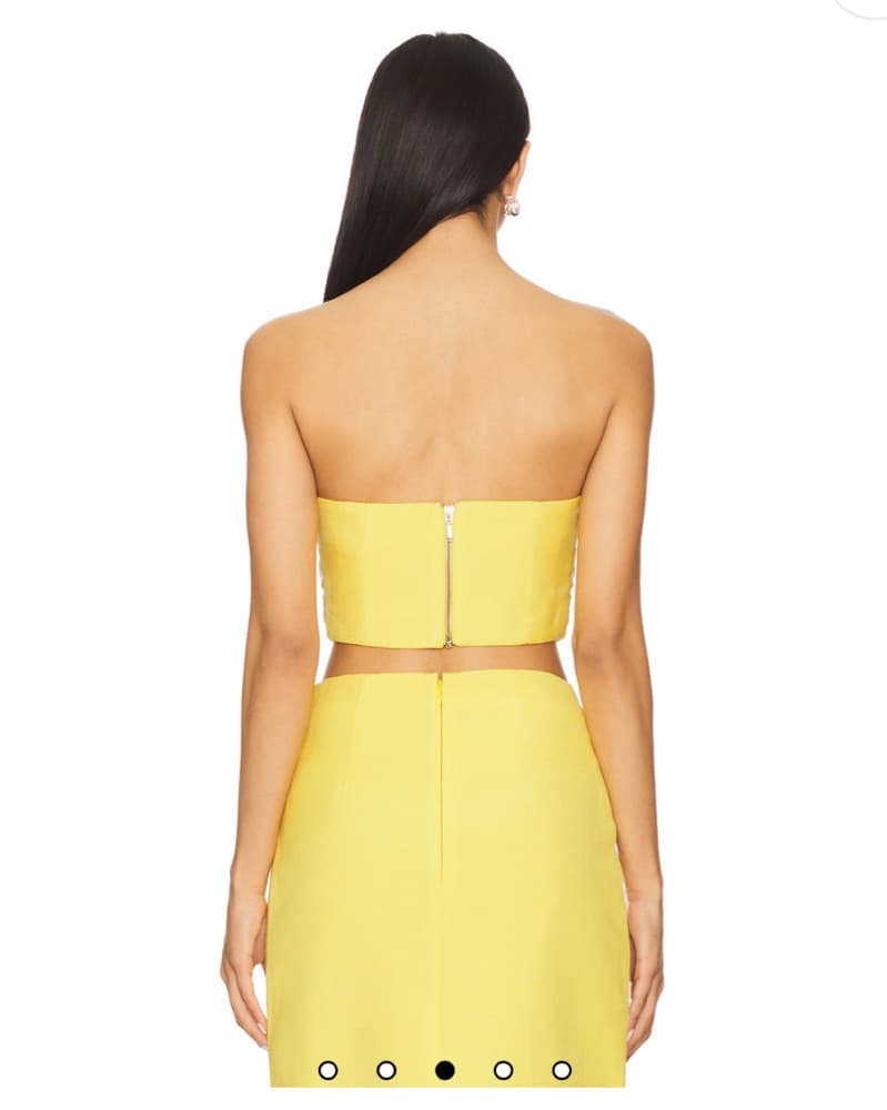 Yellow And White Floral Midi Skirt Set  - Image 2