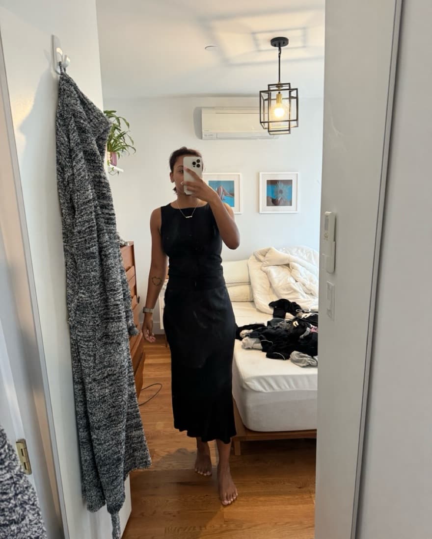 Reformation Black 100% Silk Maxi Skirt - Image 2