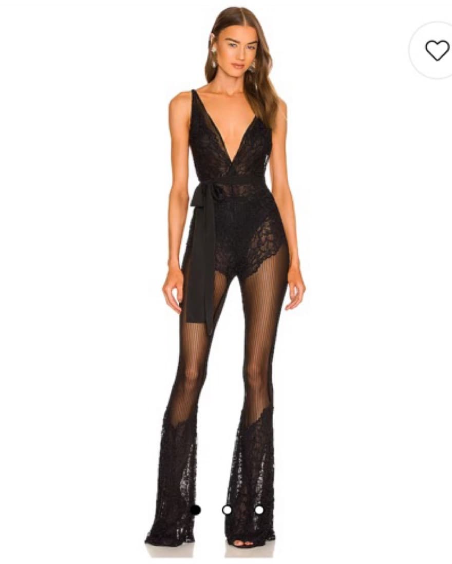 Revolve Black Lace Sheet Jumpsuit - Image 1