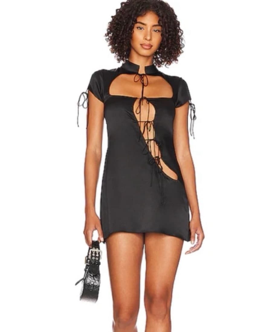 Danielle Guizio Cut-Out Tie Babydoll - Image 1