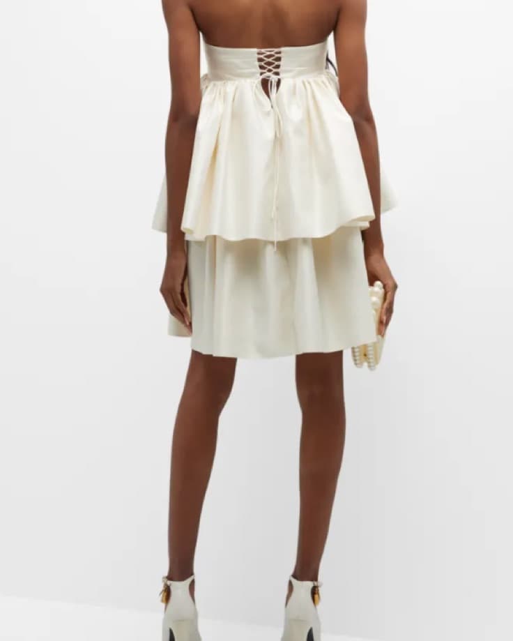 ROTATE White Tiered Dress - Image 2