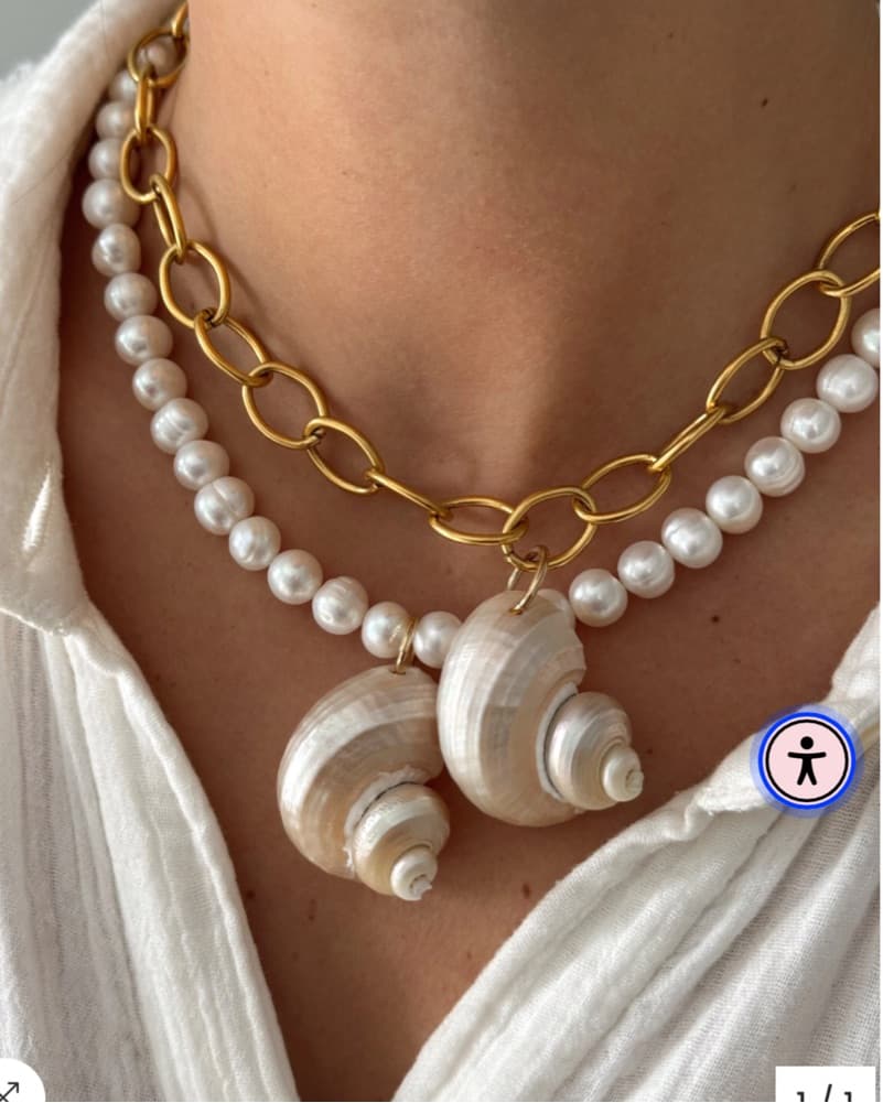 Pearl shell Necklace  - Image 3