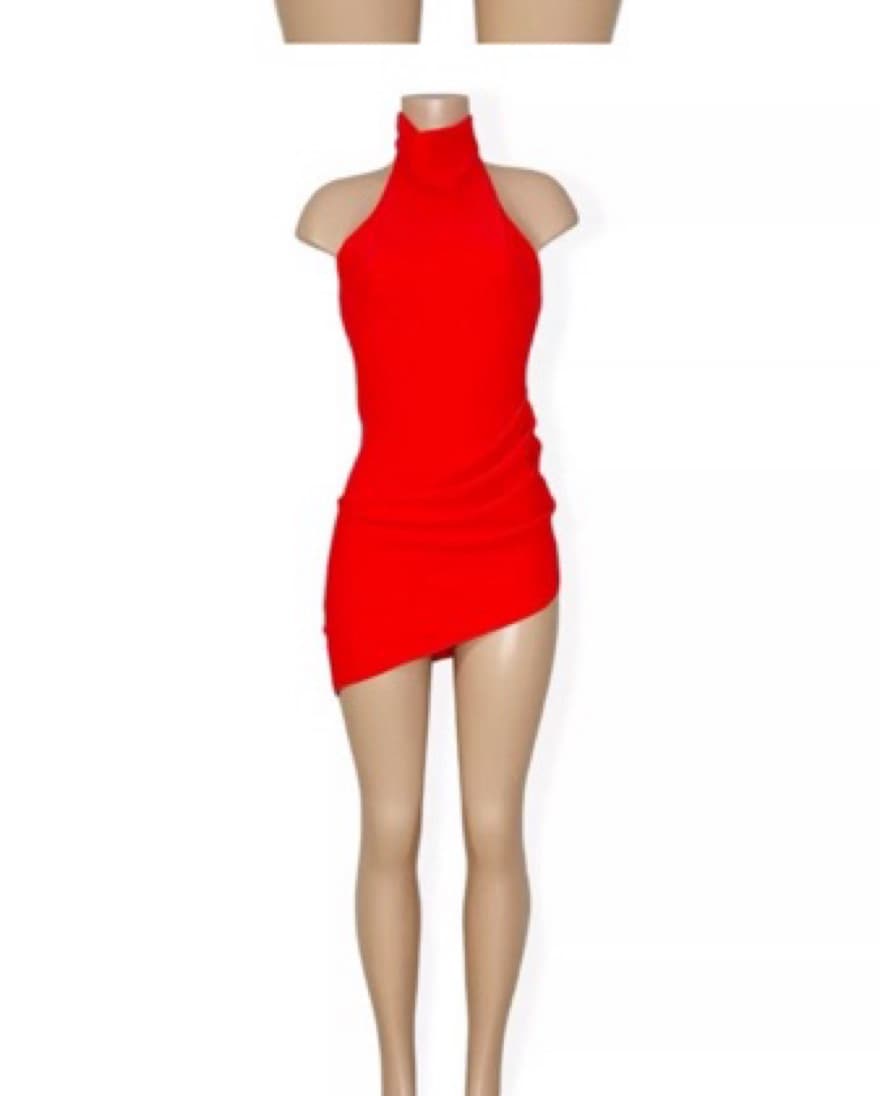 AMANDA UPRICHARD Samba Mini Dress, Crimson - Image 3