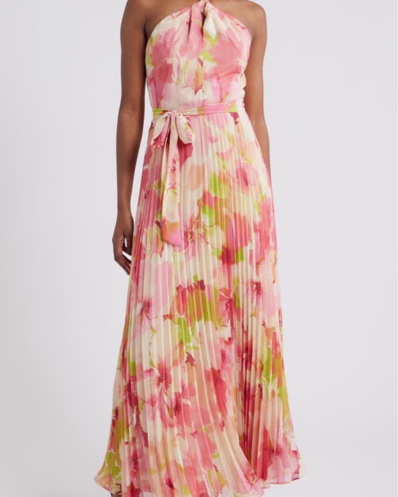 Floral Pleated Maxi Dress  - Image 1