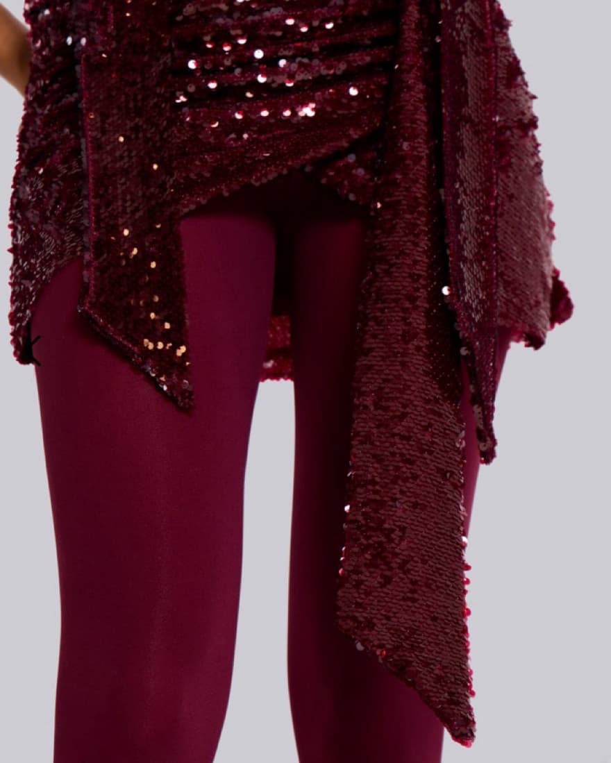 JADED LONDON Burgundy Sequin Dress - Image 3
