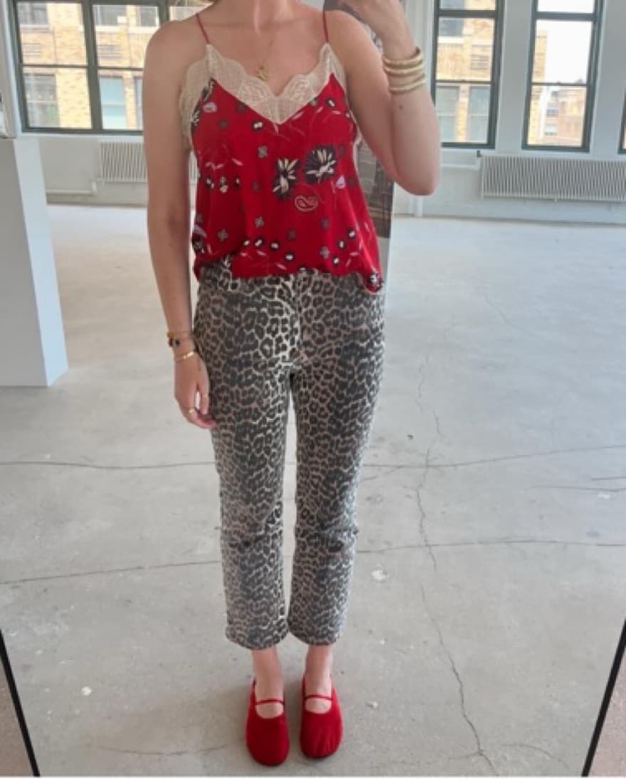 Red Silk Cami - Image 1