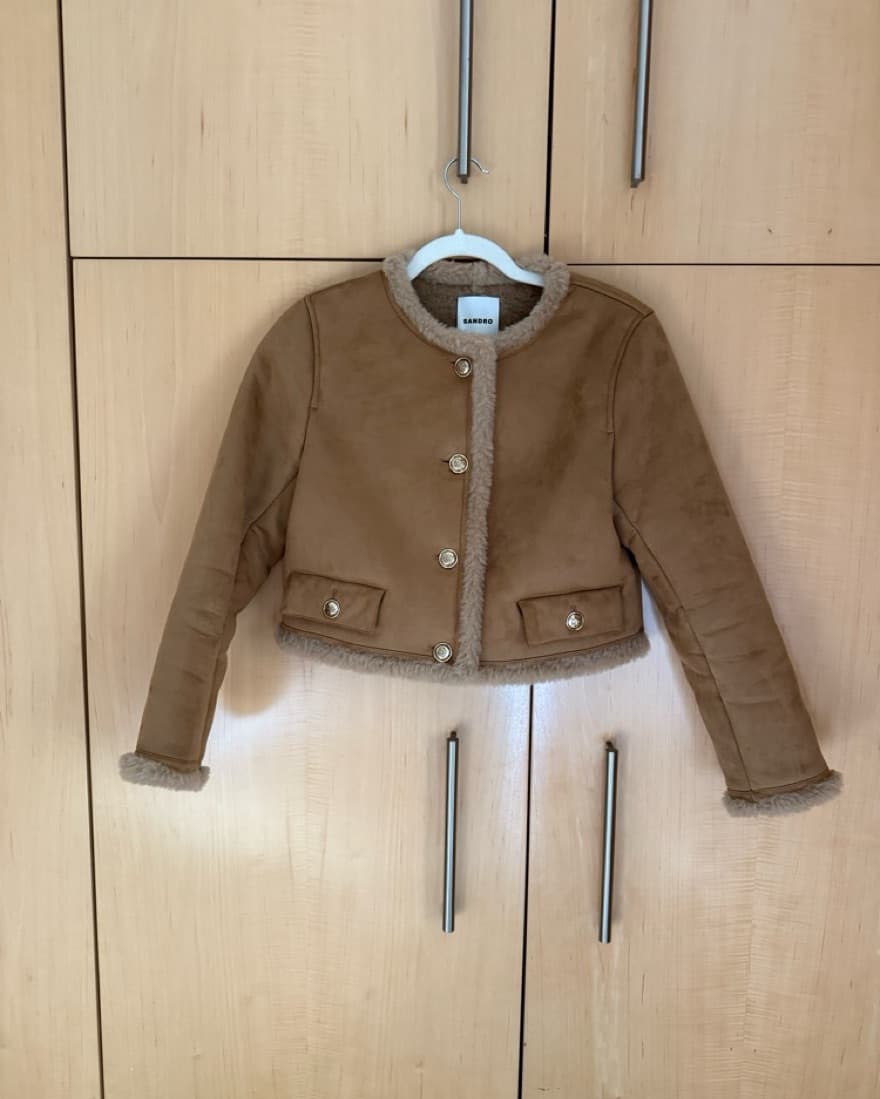 Sandro Suede Crop Jacket - Image 3
