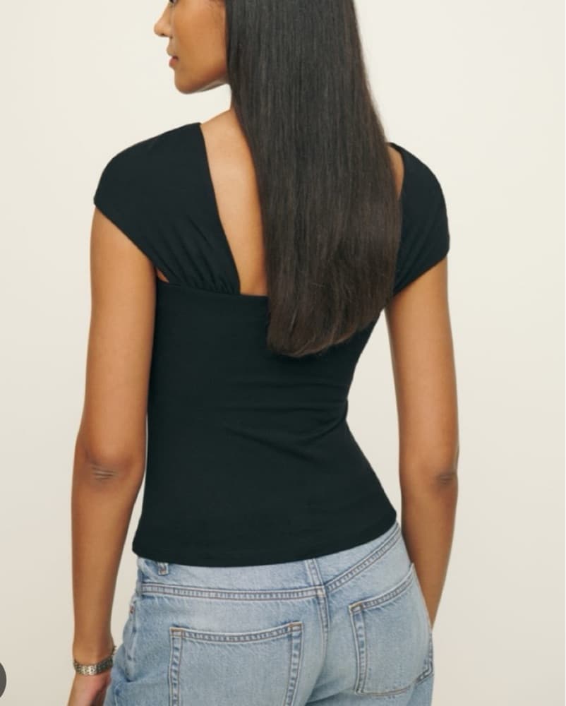 Reformation Black Carmina Top - Image 3