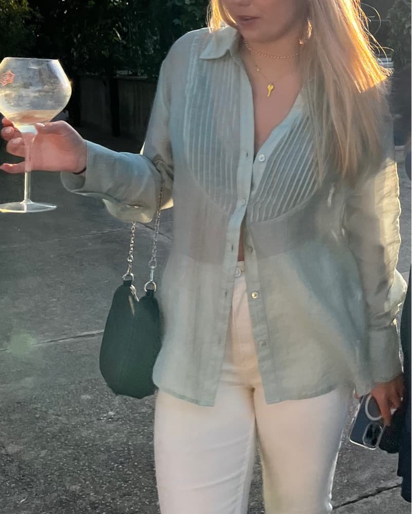 Zara Green Sheer Top - Image 3