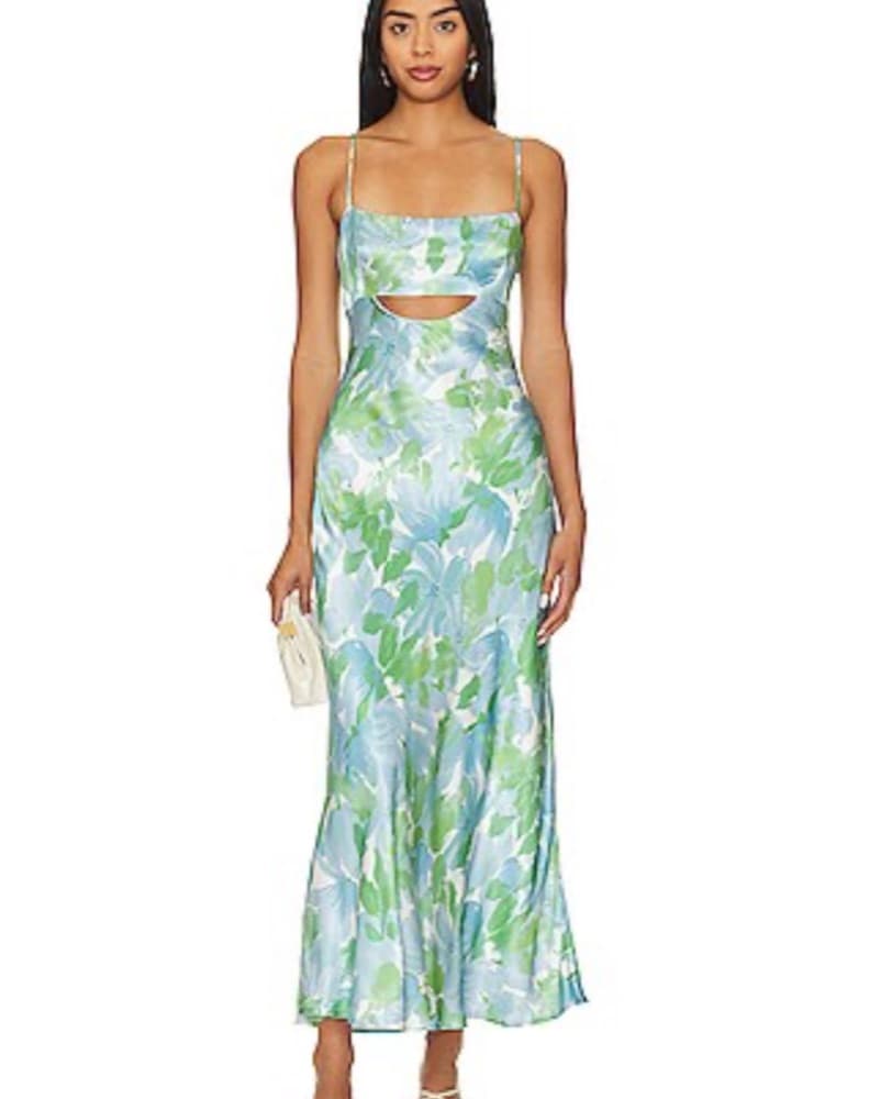 Bellerose Dress In Green And Blue Flora - Image 2