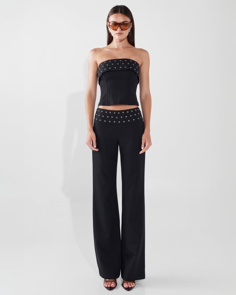 BY.DYLN Embellished Black Pants - Image 5