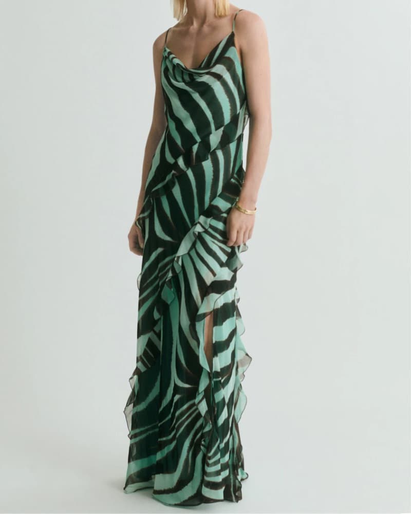 Mango zebra-printed maxi dress - Image 1