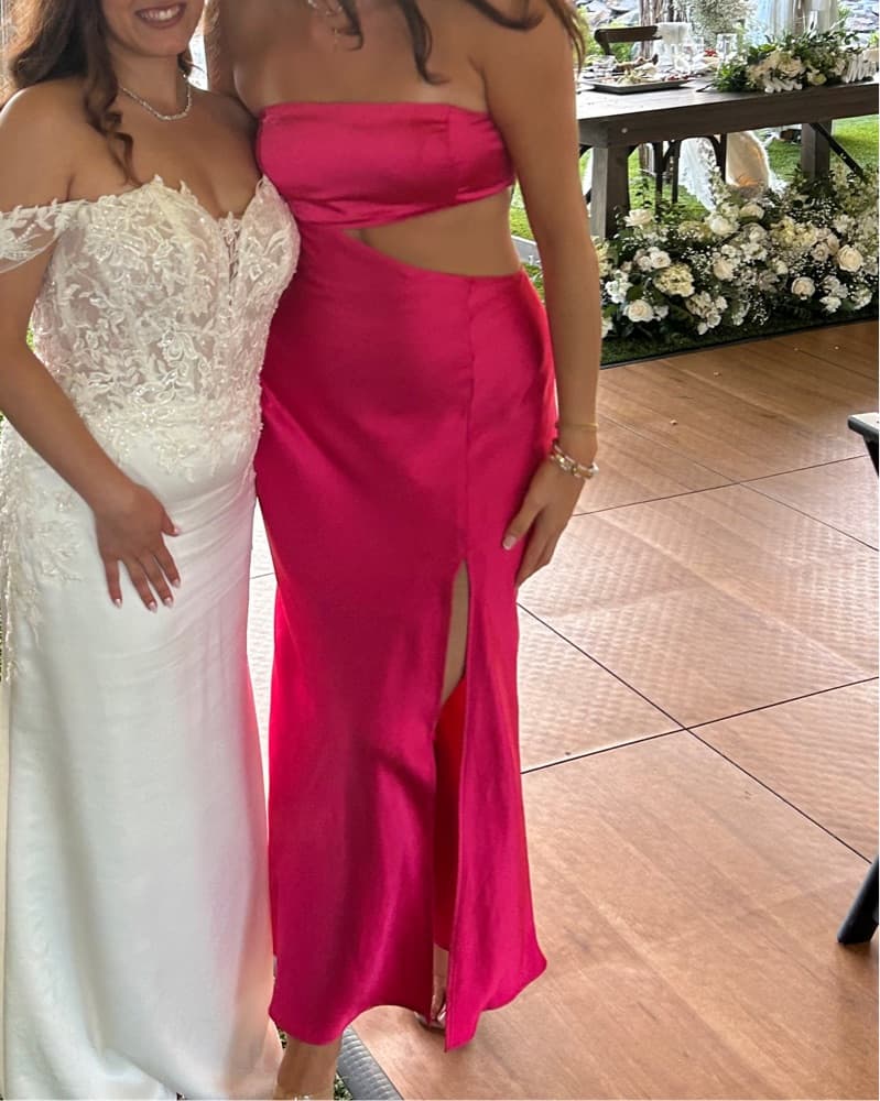 Hot pink Long Dress  - Image 1