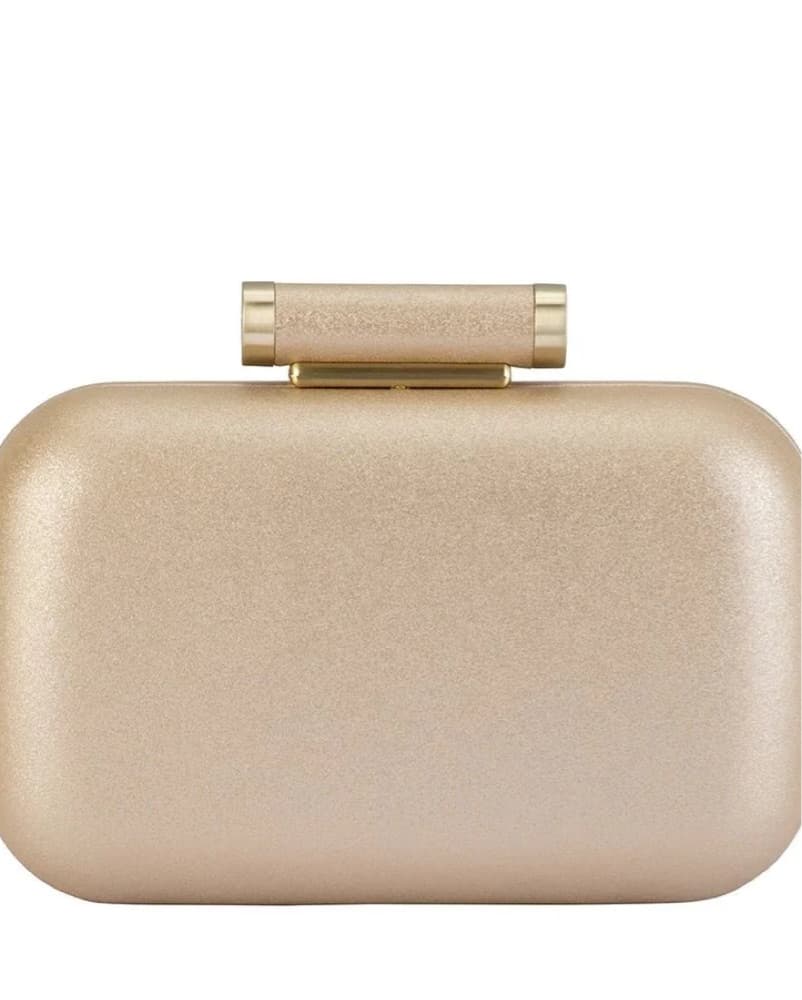 olga berg metallic gold clutch  - Image 2