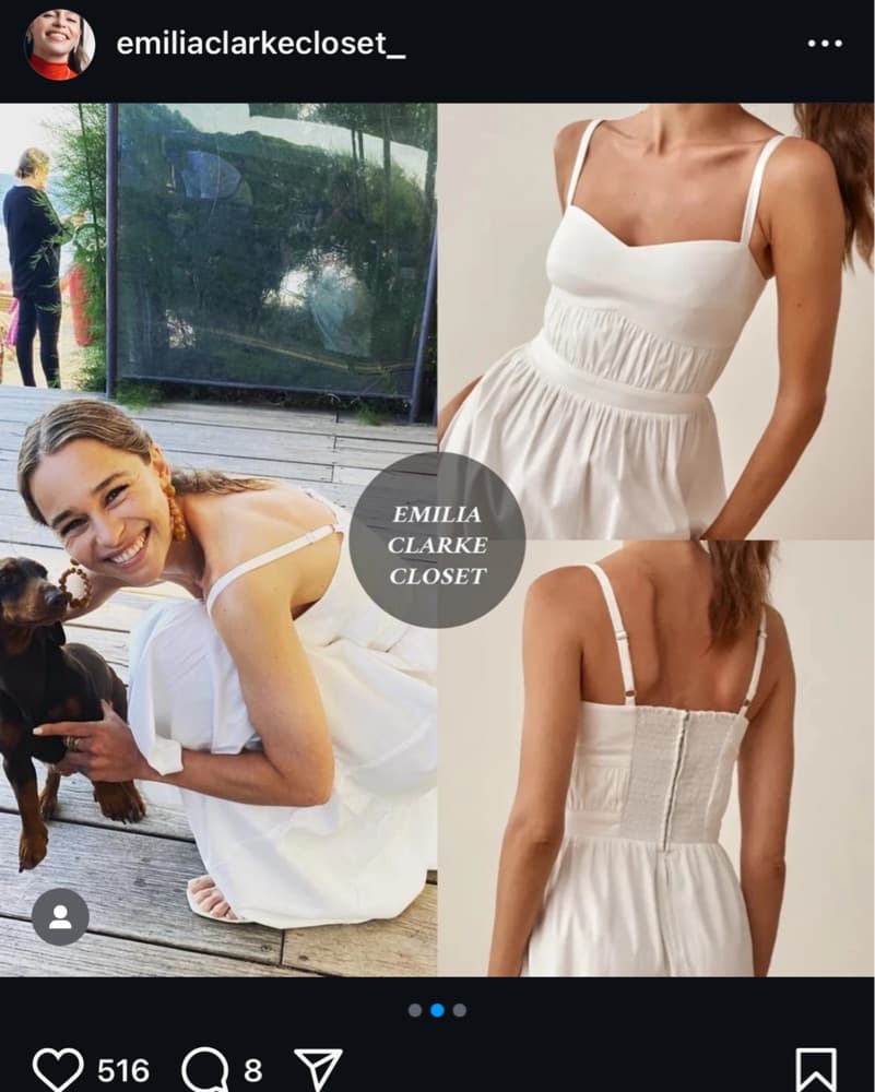 Reformation White Midi Dress Size 6 - Image 4