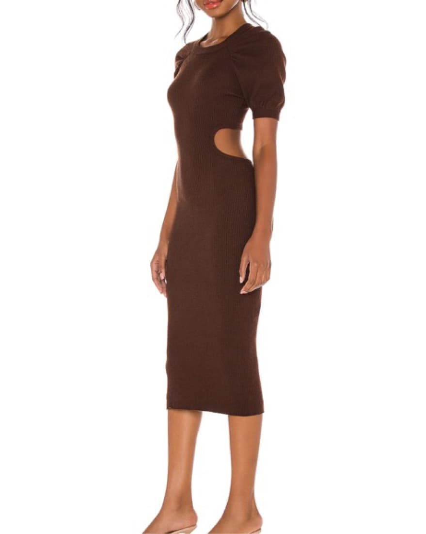 LPA Clementine Dress in Chocolate Brown - Image 3