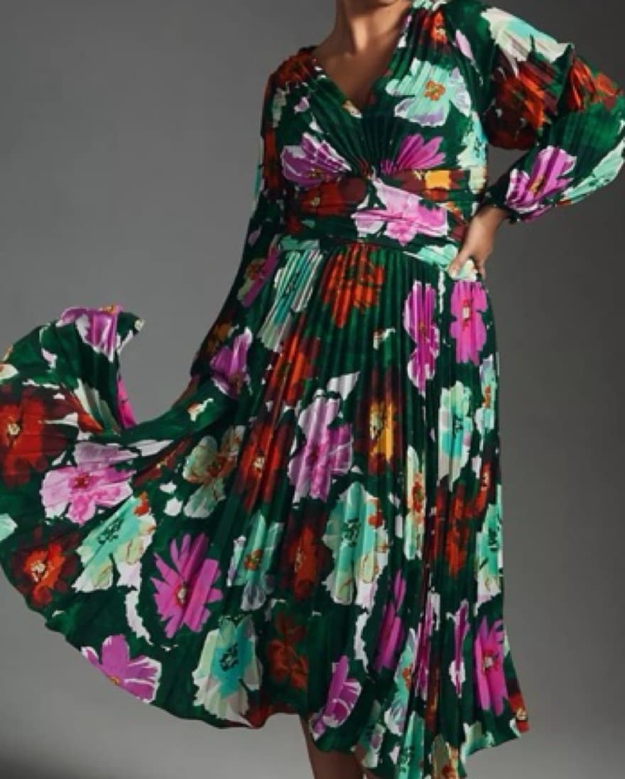 Vibrant Floral Midi Dress - Image 2