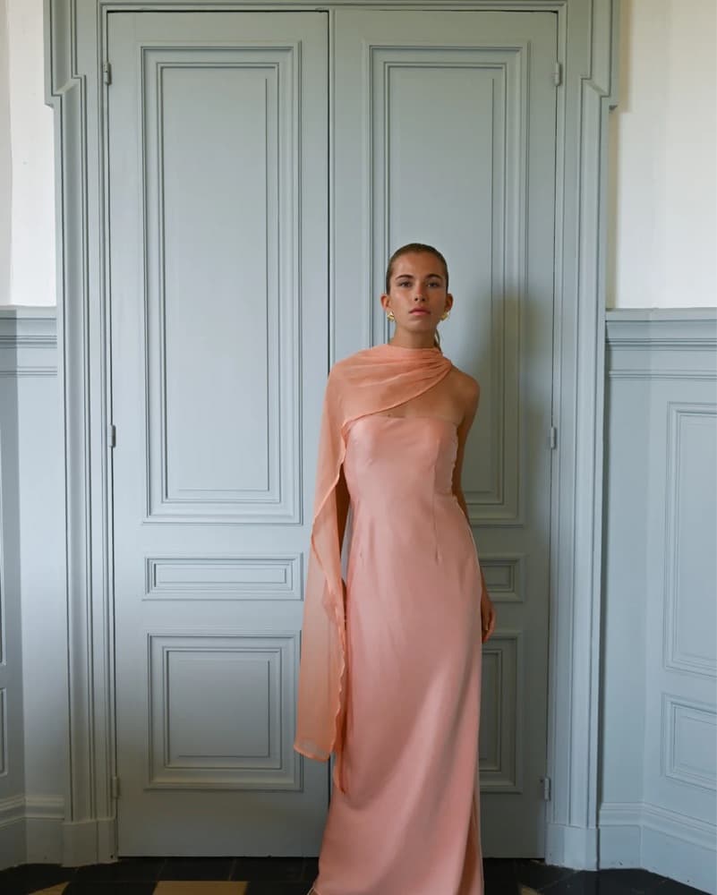 Pink Cape Gown - Image 3