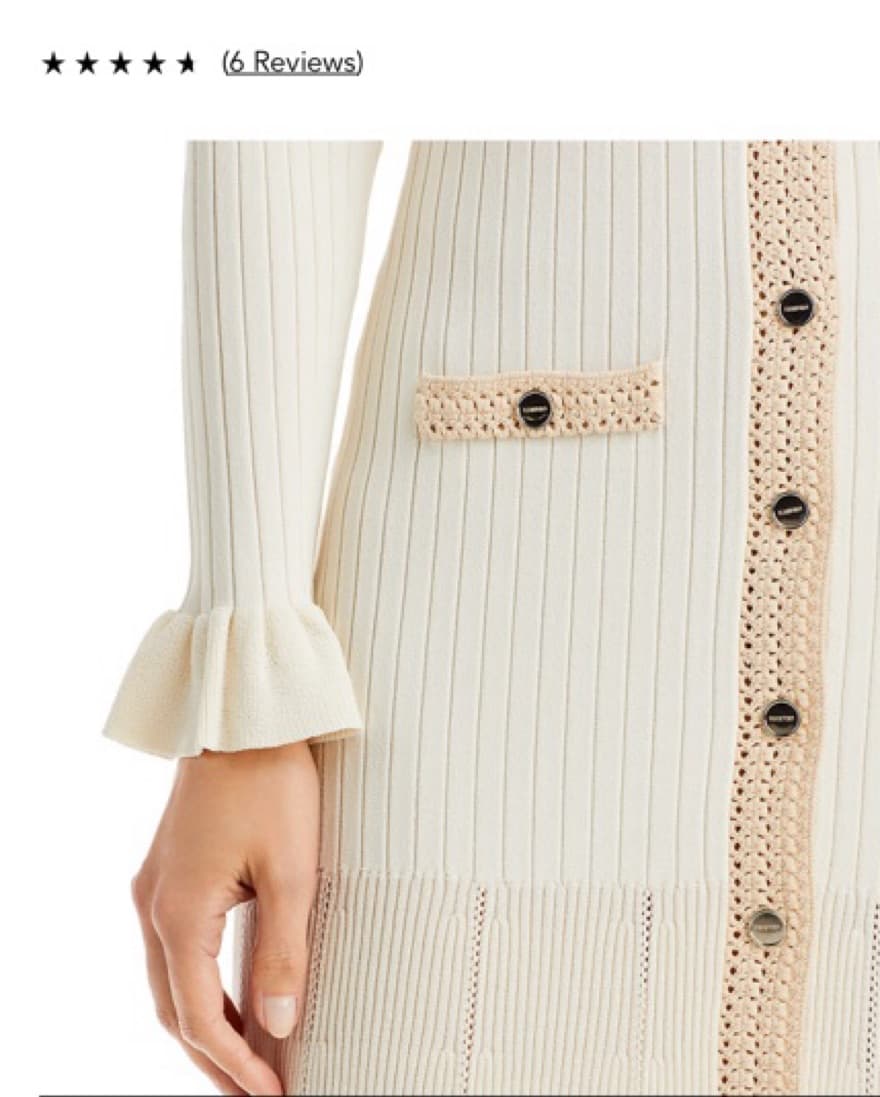 Sandro Long Sleeve Midi Dress - Image 4